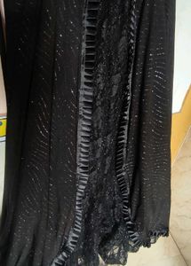Elegant Black Sequined Ethnic Gown
