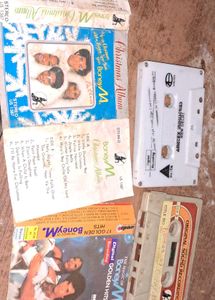 Two 1980s Boney M. audio cassettes