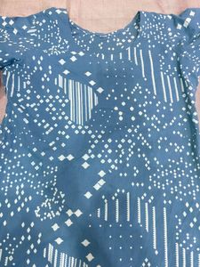 Stylish Blue Printed Kurta