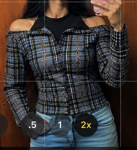 Chic Plaid Chain Print Shirt