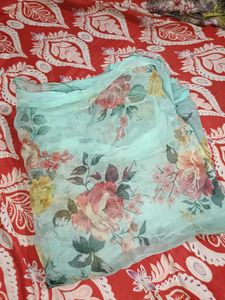 Embroidered Teal Kurta Set