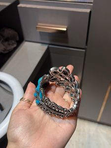 Stunning Turquoise Leaf Design Bracelet
