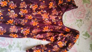 Floral Print Kurta &amp; Skirt Plazzo Set