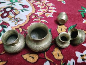 Antique Brass Kalash Pot Set