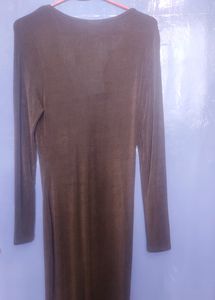 Chocolate Brown Ring Bodycon Dress