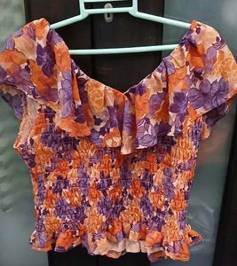 Floral Smocked Off-Shoulder Summer Top