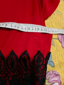 Chic Red and Black Dress