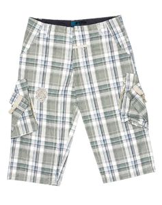 Men's Cargo Capri | Plaid Check | Casual Wear