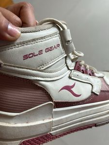 Sole Gear High-Top Sneakers - Pink &amp; White