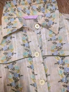 Charming Floral Print Shirt Dress