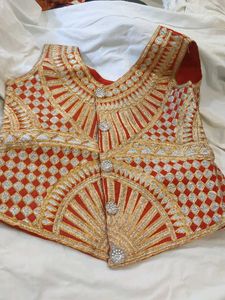 Embroidered Ethnic Waistcoat with dupatta