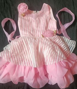 Pink Ruffled Party Dress