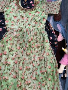 Floral Print Ethnic Gown