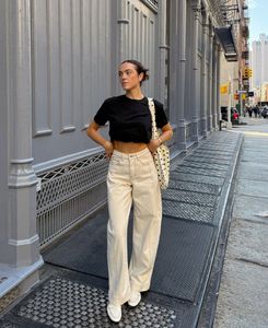 Mango Cream mom jeans