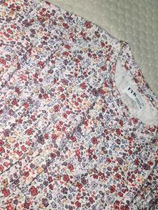Floral Print Cropped Long Sleeve Top
