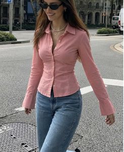 New with tag Pink Button-Up Shirt Bell Sleeves