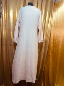 Elegant Pink Maxi Dress Abaya