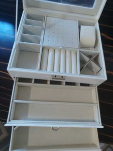 Jewelry Organizer Box with Mirror