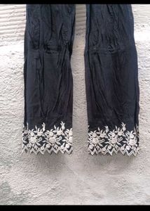 New 2XL Black Embroidered Set