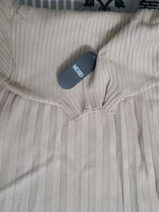 Ribbed Mock Neck Sweater Dress