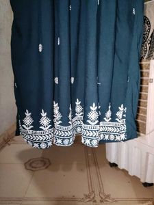 Embroidered Teal Ethnic Gown