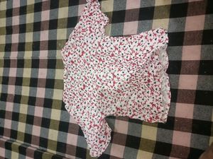 white and red floral
