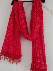 New Red Full Length Dupatta