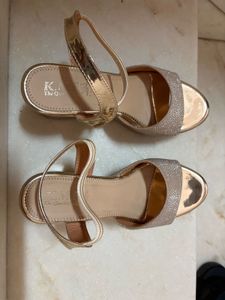 Elegant Rose Gold Strappy Heels