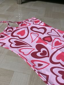 pink y2k hearts mini dress (s)