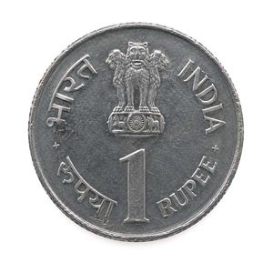 Old One Rupees Coin 1889 - 1964