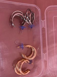 Chic Hoop Earrings Set of 2