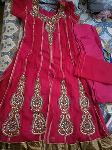 Heavy Work Party Wear Anarkali Suit With Pajami