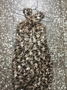 Sparkly Animal Print Mini Dress