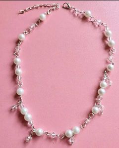 Elegant Pearl & Crystal Choker Necklace