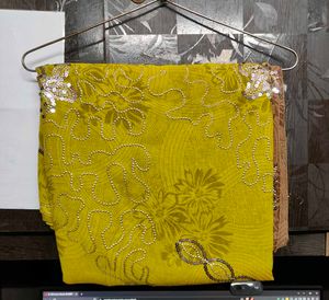 Embroidered Silk Saree