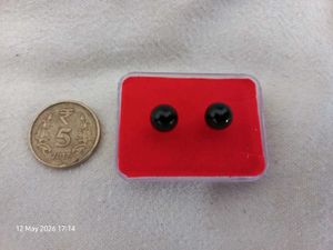 Classic Black Stud Earrings