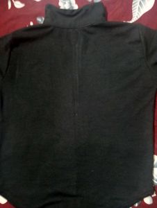 Black Ribbed Knit Turtleneck