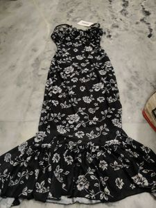 Chic Black Floral  Dress