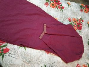 Maroon Embroidered Kurti
