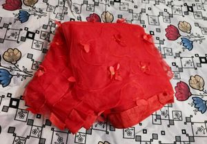 Beautiful Butterfly Net saree in Red ♥️🔥