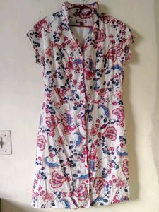 Floral Print Button-Up Dress