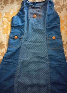 Denim Dress with Pockets