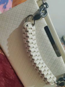 Stylish Cream Quilted Clutch Bag