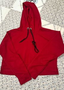 completely new Red Cropped Hoodie