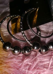 Brand new Chunky Hoop Earrings with Beads