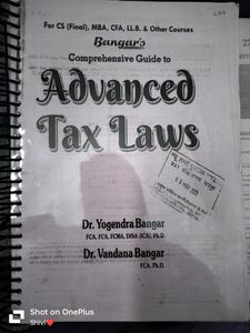 Advance Tax Law Book (For CS,MBA,LLB & Others)