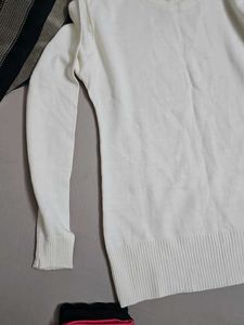 Classic White Knit Sweater