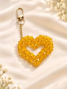 Sparkling Heart Keychain Bag Charm