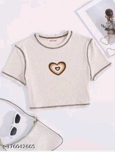 Cute Heart Crop Top