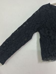 AND Black Lace Long Sleeve Top
